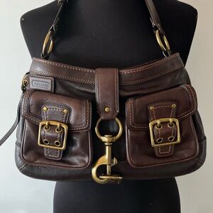 Coach Legacy Rich Brown Leather 7458 Mandy Y2K Satchel Bag Purse Like New Clean
